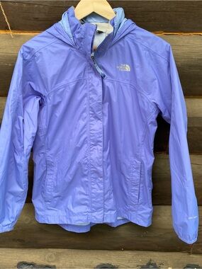 Girls' North Face Purple Zip-Line Rain Coat Size XL